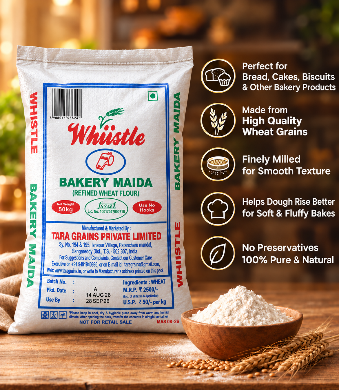 Whiistle Bakery Maida (Packed Unlaminated Bag) preview