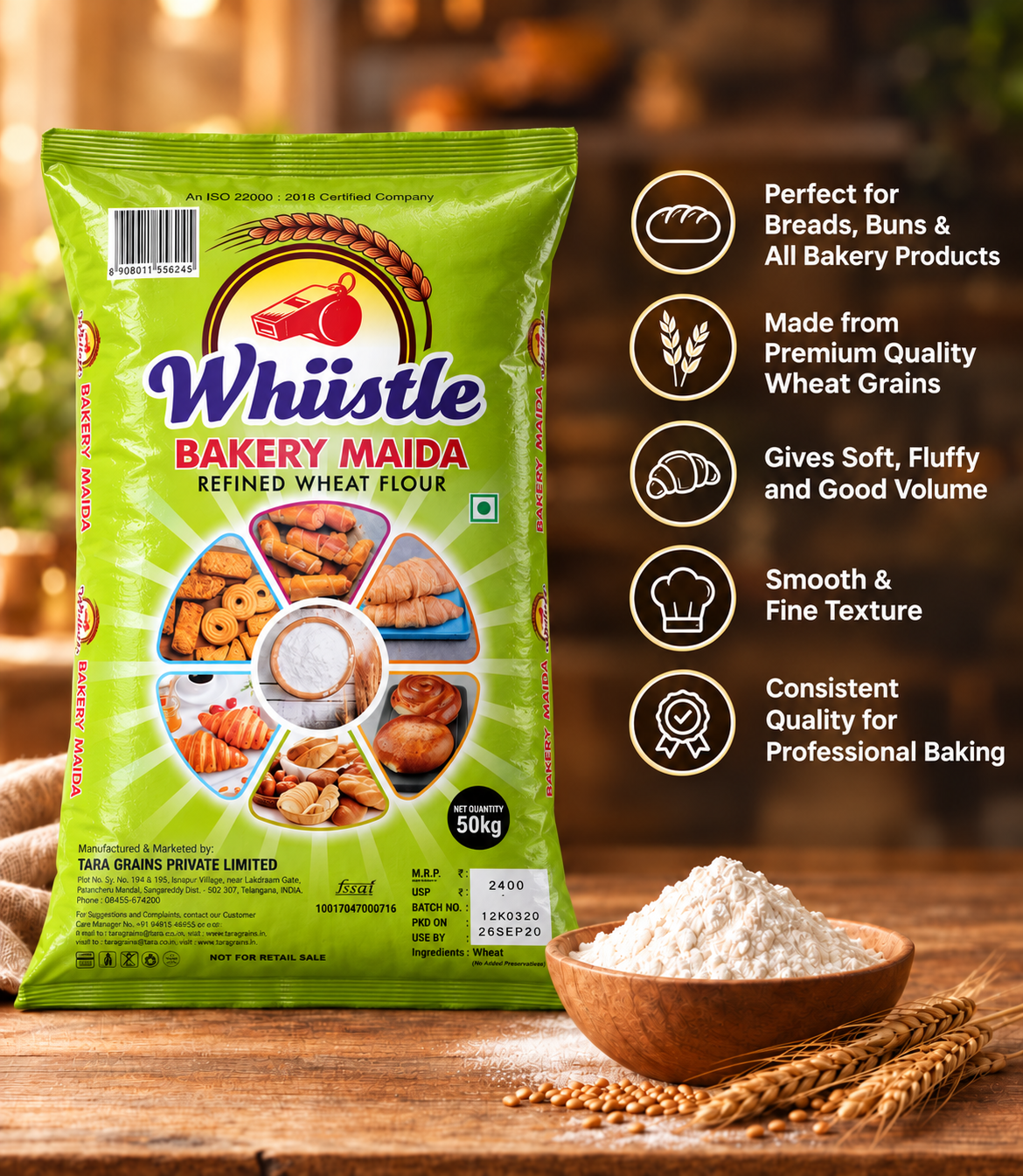 Whiistle Bakery Maida Refined Wheat Flour preview